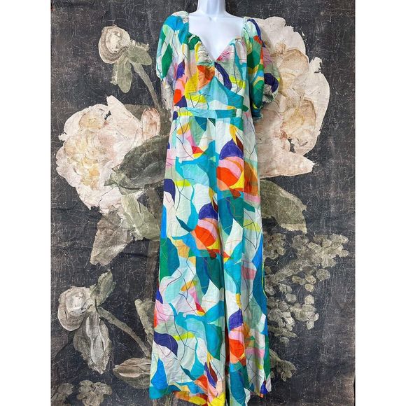 New Anthropologie Ranna Gill Tie-Back Cutout Jumpsuit Size  3x - Picture 6 of 9